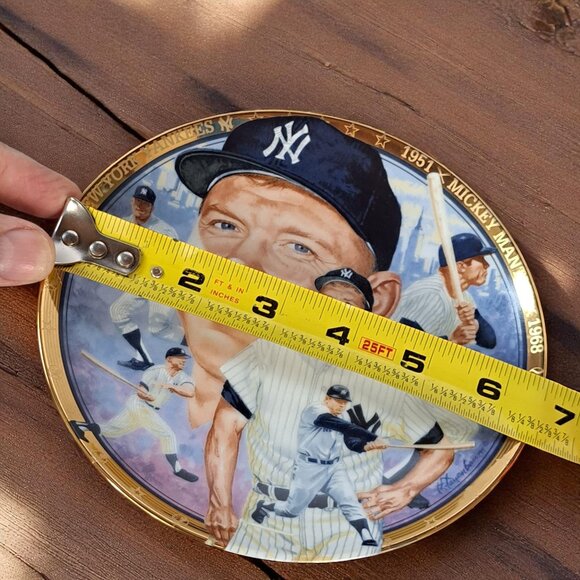 MICKEY MANTLE Plate LIMITED EDITION Hamilton Collection NIB with COA  #287M - Picture 9 of 13